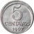 Moeda, Brasil, 5 Centavos, 1967, error off center strike, AU(50-53), Aço