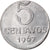 Moeda, Brasil, 5 Centavos, 1967, planchet error, AU(50-53), Aço Inoxidável