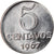 Moeda, Brasil, 5 Centavos, 1967, planchet error, AU(55-58), Aço Inoxidável