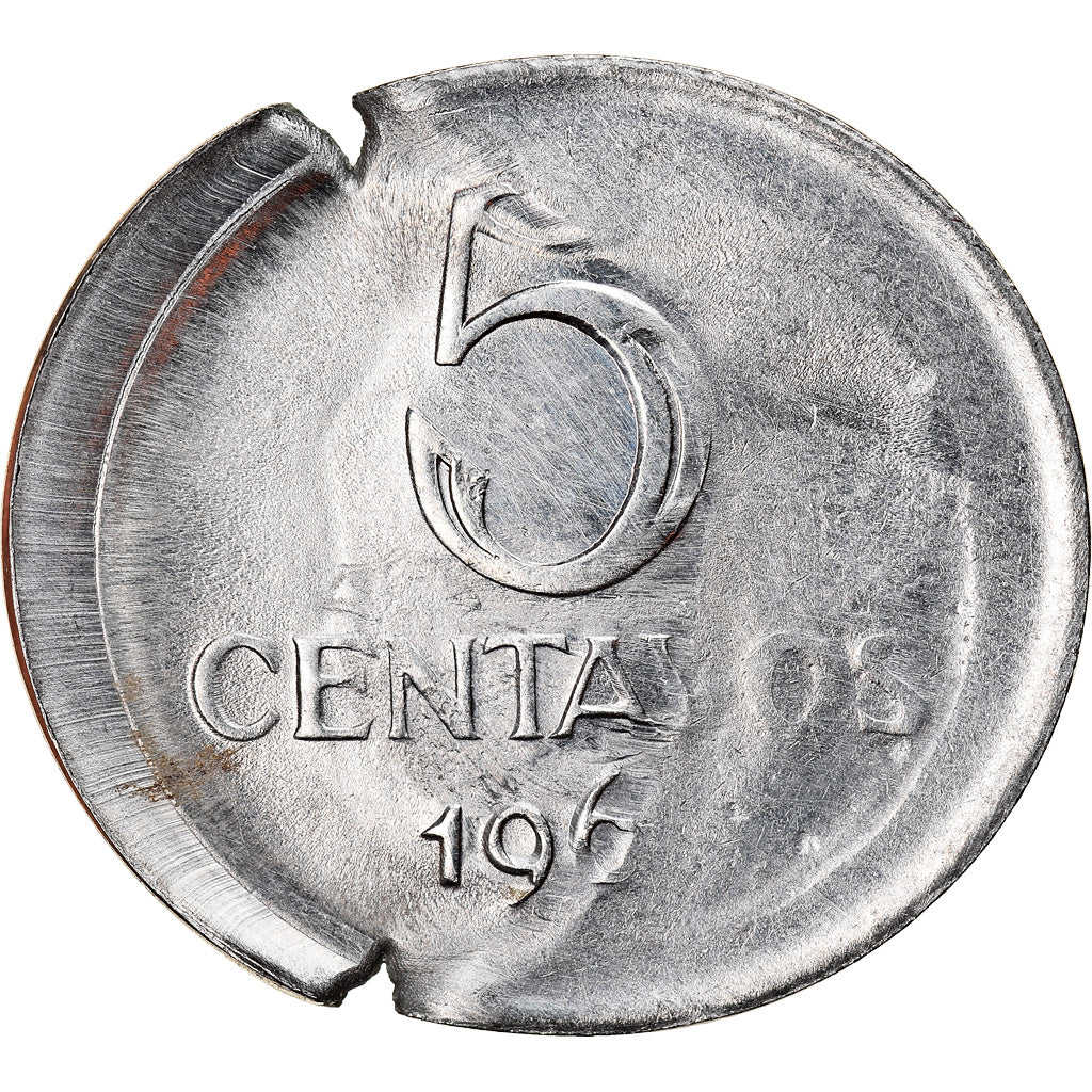 Moneta, Brasile, 5 Centavos, error partial brockage, SPL-, Acciaio inossidabile