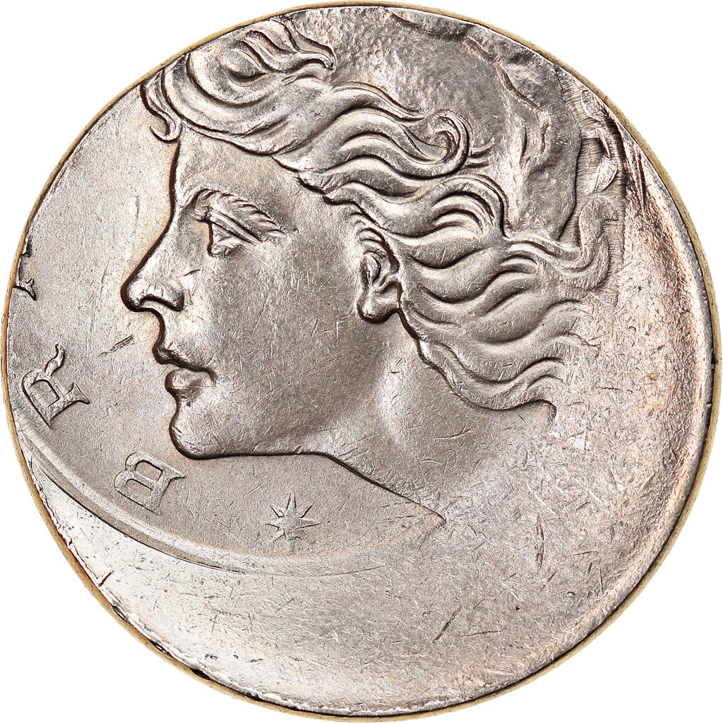 Moeda, Brasil, 10 Centavos, cupped off center strike error, AU(50-53)