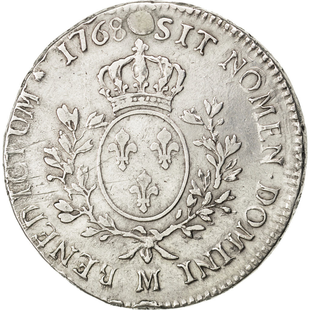 FRANCE, Écu au bandeau, ECU, 1768, Toulouse, KM #512.13, VF(30-35), Silver, ...