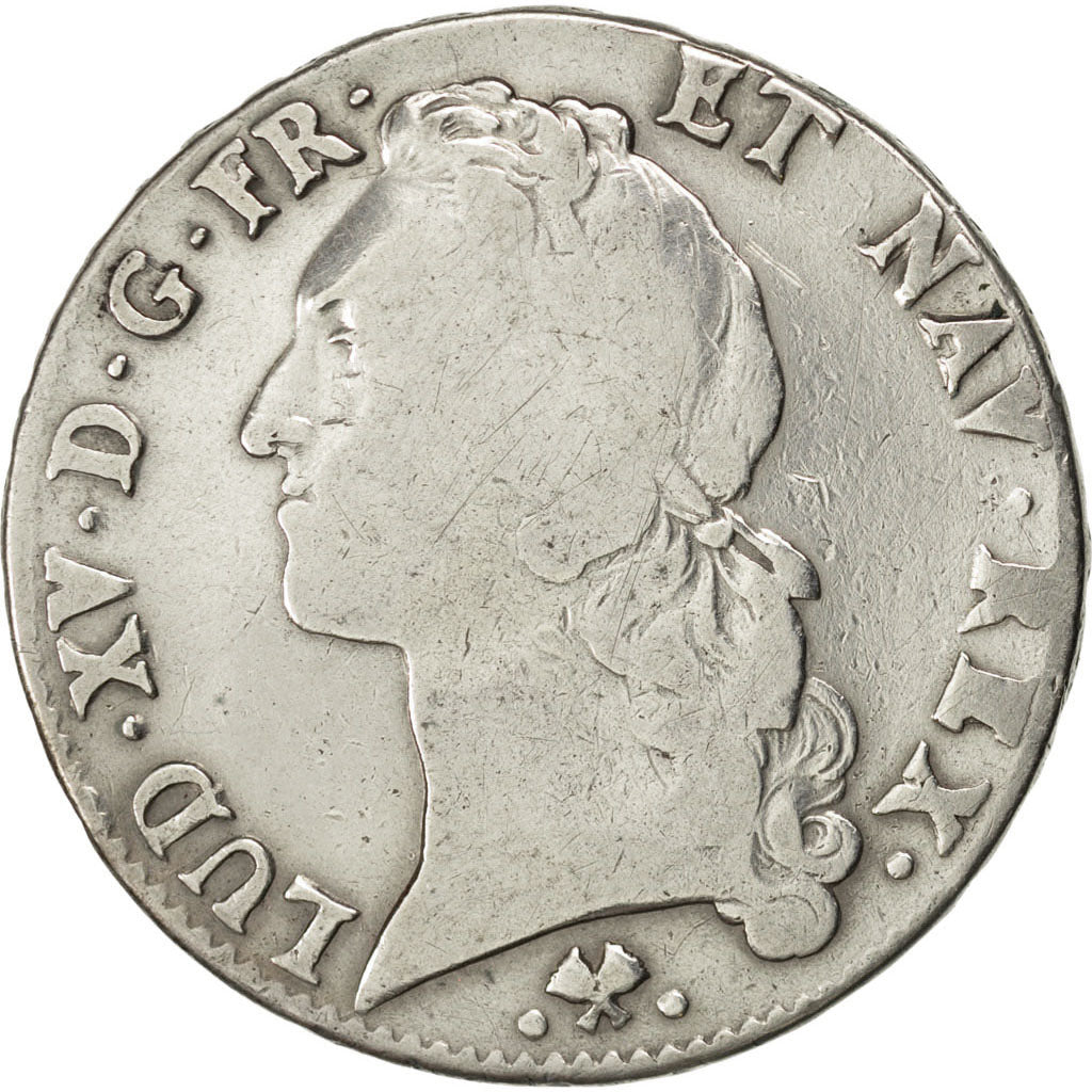 Francia, Louis XV, Écu au bandeau, Ecu, 1768, Bayonne, MB, Argento, KM:512.1...