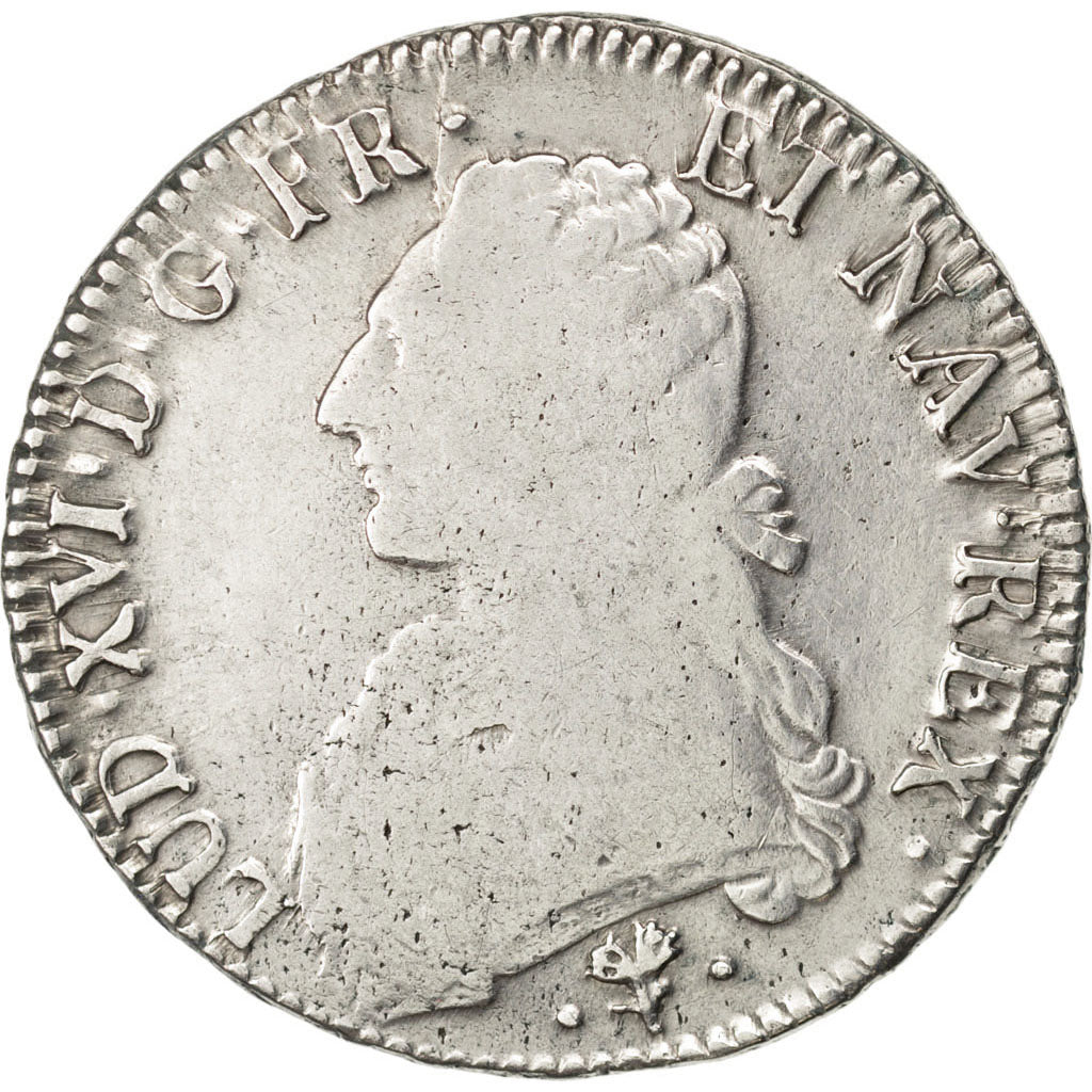 FRANCE, Écu aux branches d'olivier, ECU, 1784, Bayonne, KM #564.9, VF(20-25), ..
