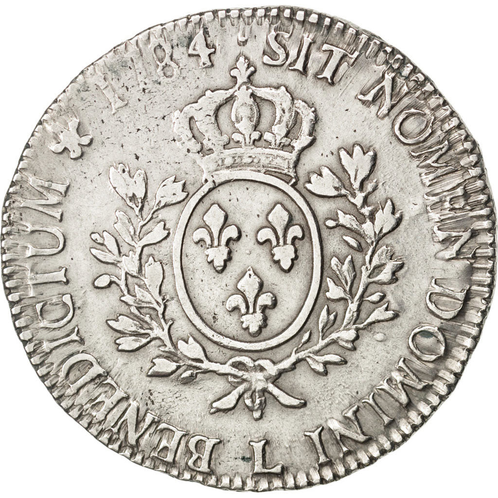 FRANCE, Écu aux branches d'olivier, ECU, 1784, Bayonne, KM #564.9, VF(20-25), ..
