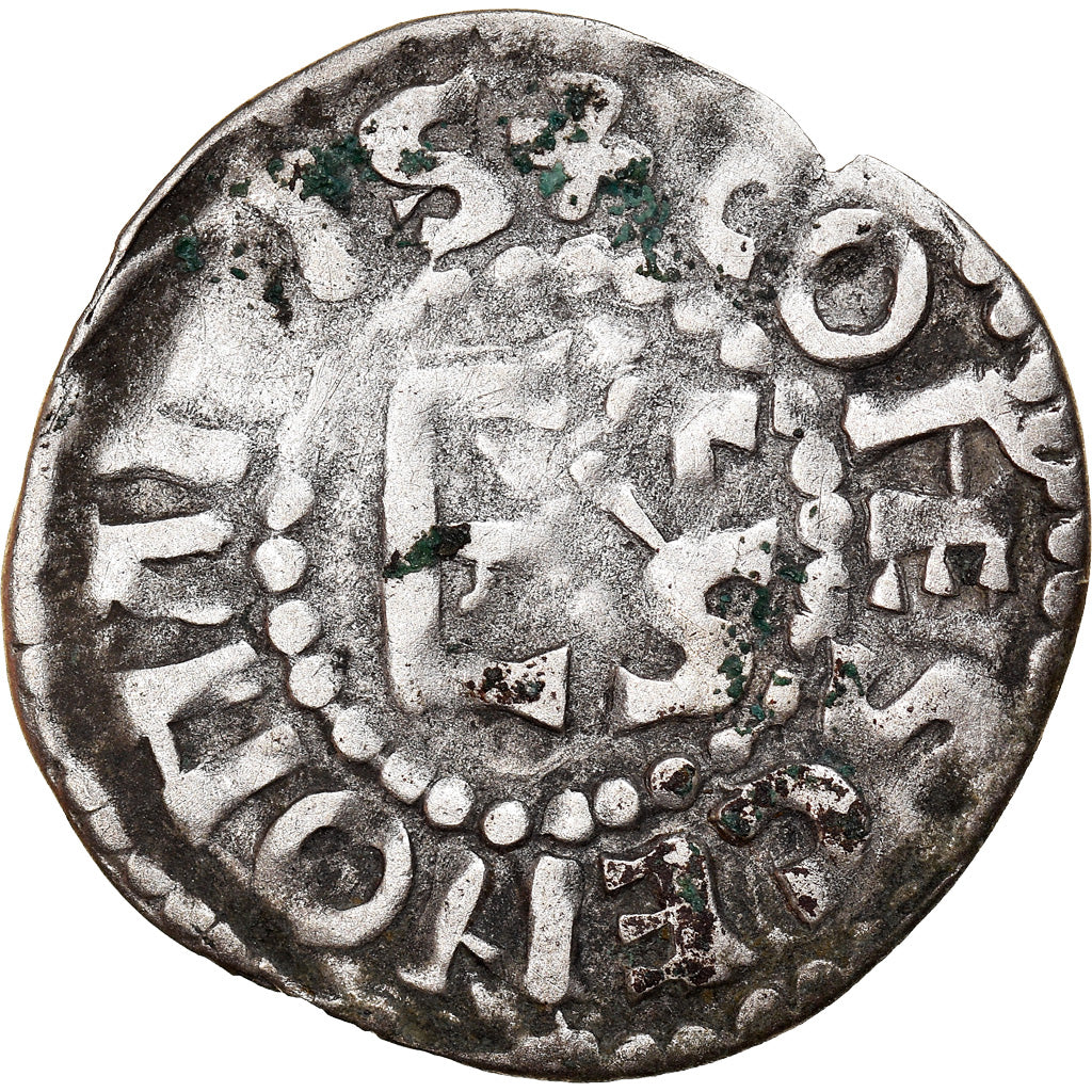 Moneda, Francia, Herbert I, Denier, ND (1015-1246), Le Mans, Immobilized type