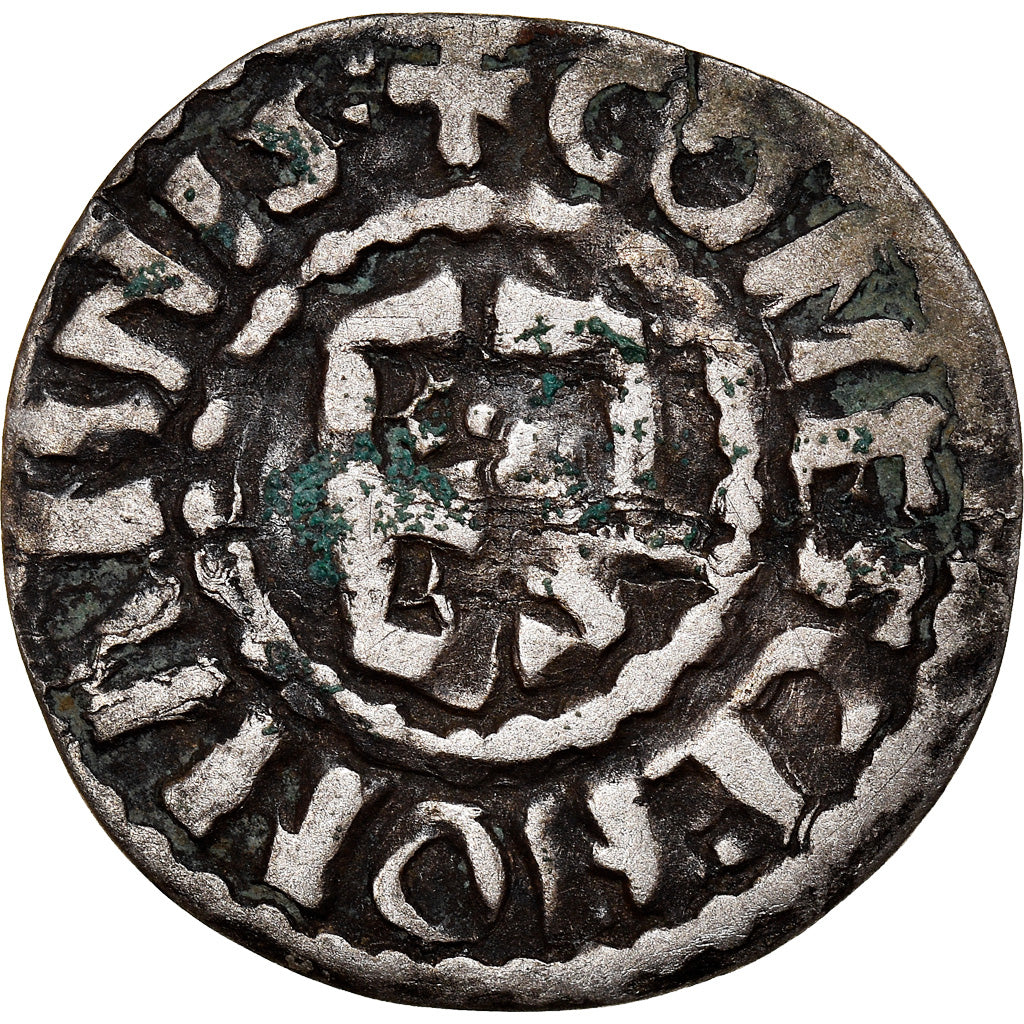 Moneda, Francia, Herbert I, Denier, ND (1015-1246), Le Mans, Immobilized type