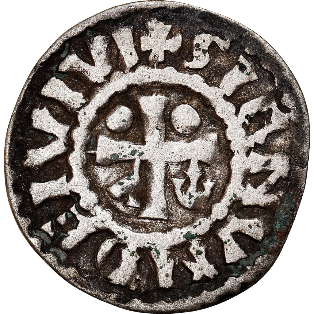 Moneda, Francia, Herbert I, Denier, ND (1015-1246), Le Mans, Immobilized type