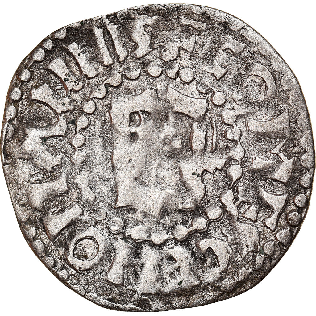 Moneta, Francia, Herbert I, Denier, ND (1015-1246), Le Mans, Immobilized type