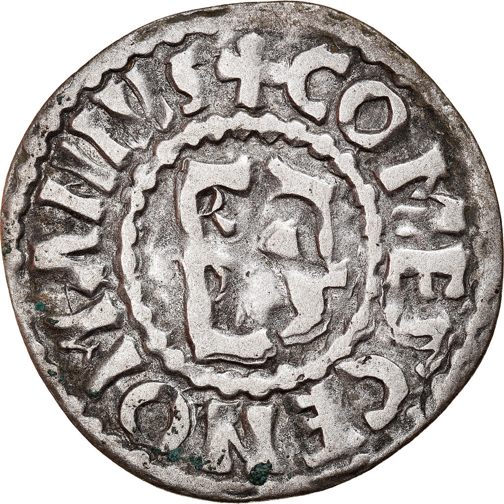 Moneta, Francia, Herbert I, Denier, ND (1015-1246), Le Mans, Immobilized type