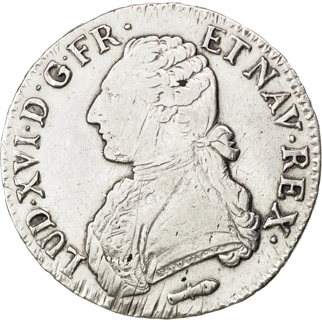 Louis XVI, Ecu aux branches d'olivier 1785 Q, KM 564.13