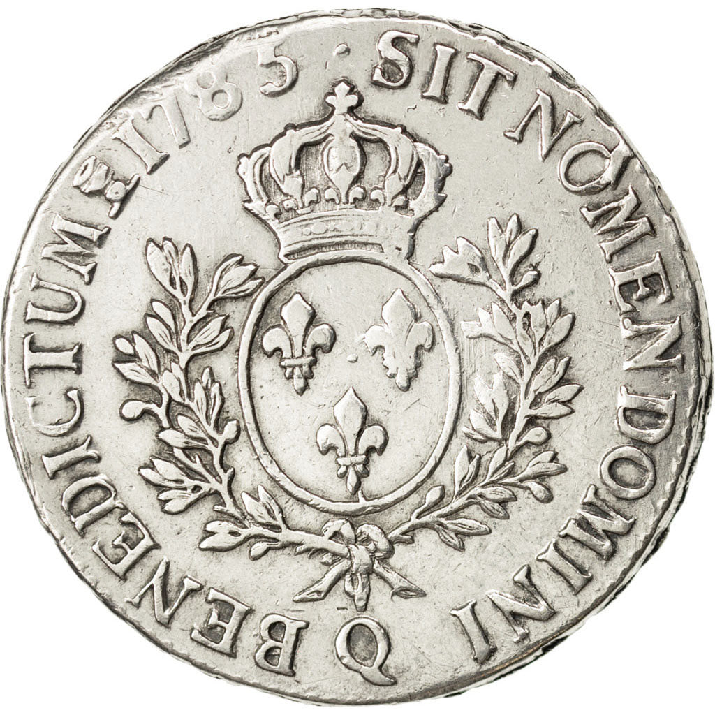 Louis XVI, Ecu aux branches d'olivier 1785 Q, KM 564.13