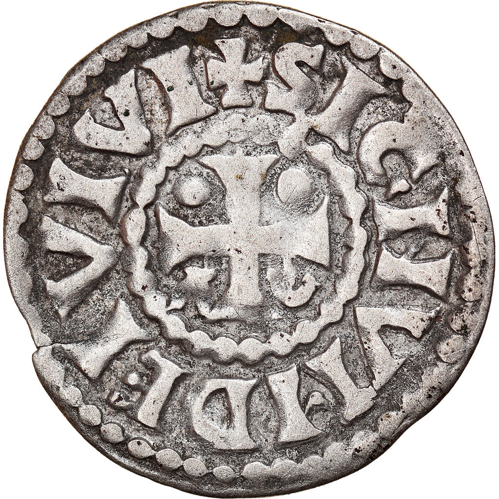 Moneda, Francia, Herbert I, Denier, ND (1015-1246), Le Mans, Immobilized type