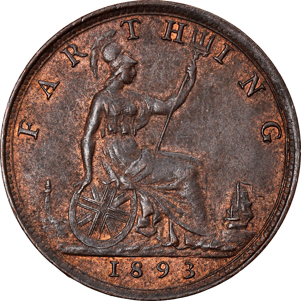 Moneta, Gran Bretagna, Victoria, Farthing, 1893, BB+, Bronzo, KM:788.2