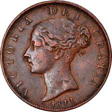 Monnaie, Grande-Bretagne, Victoria, 1/2 Penny, 1841, TB+, Cuivre, KM:726
