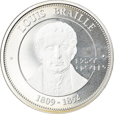 France, Medal, Collection Panthéon, Louis Braille, MS(65-70), Silver