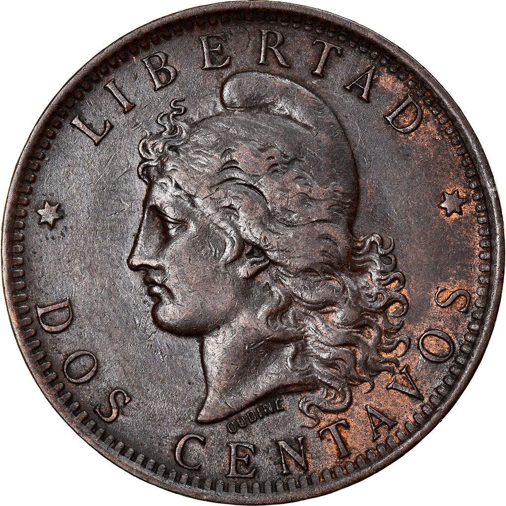 Moneta, Argentina, 2 Centavos, 1891, BB+, Bronzo, KM:33