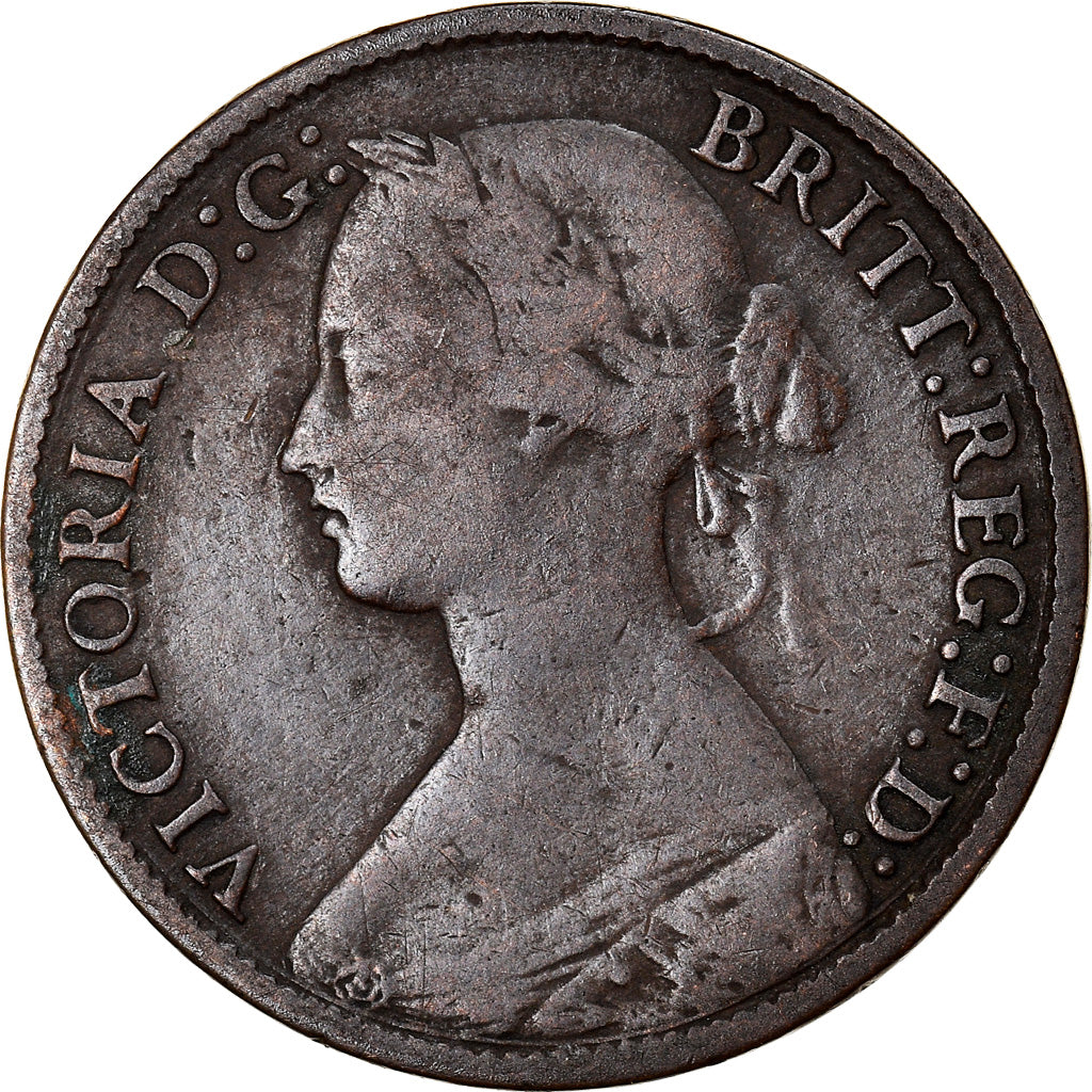 Moneta, Gran Bretagna, Victoria, Farthing, 1865, MB, Bronzo, KM:747.2