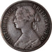 Moneta, Gran Bretagna, Victoria, Farthing, 1865, MB, Bronzo, KM:747.2