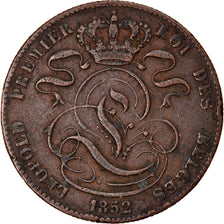 Coin, Belgium, Leopold I, 5 Centimes, 1852, VF(30-35), Copper, KM:5.1
