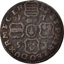Monnaie, LIEGE, John Theodore, Liard, 1751, Liege, TB, Cuivre, KM:155