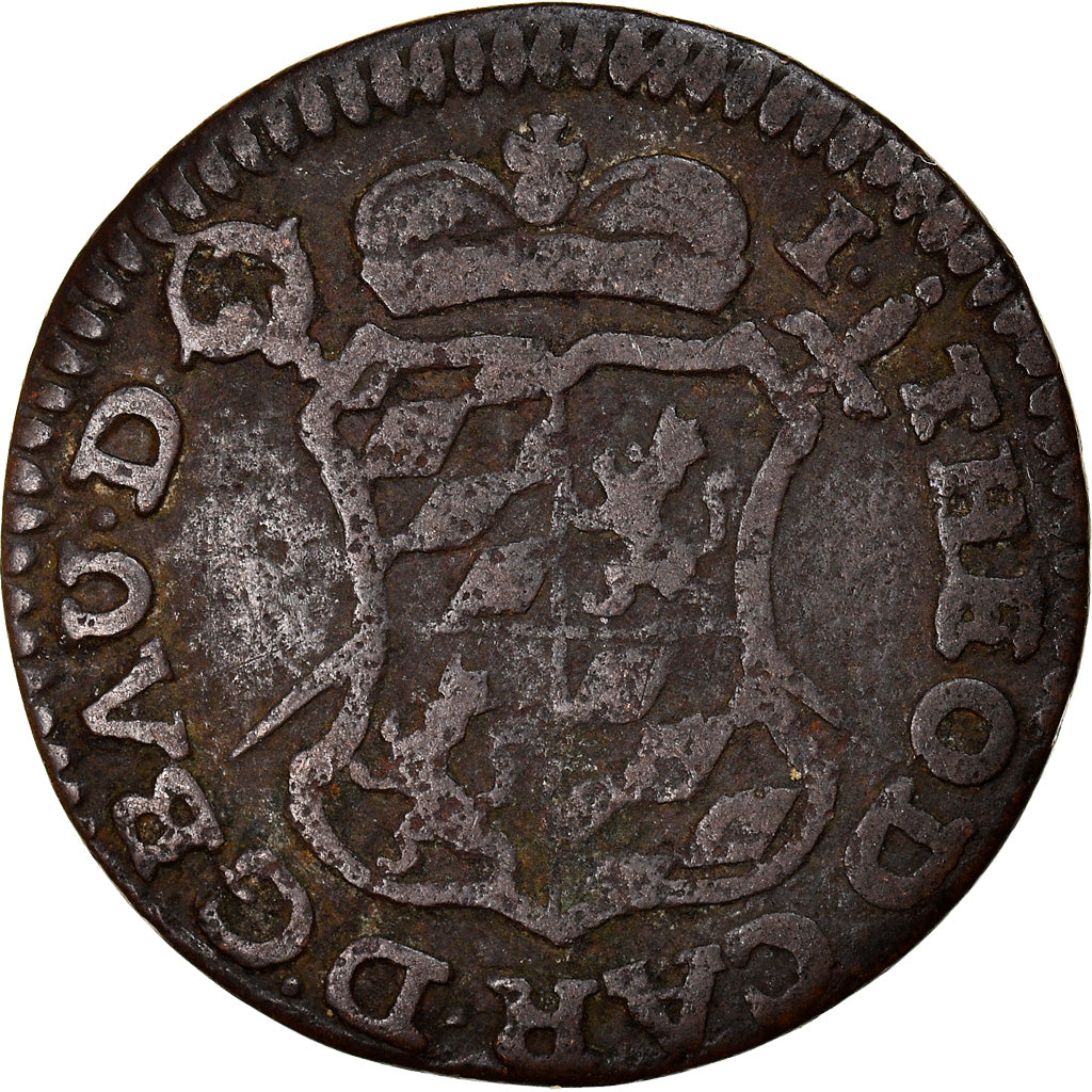 Monnaie, LIEGE, John Theodore, Liard, 1751, Liege, TB, Cuivre, KM:155