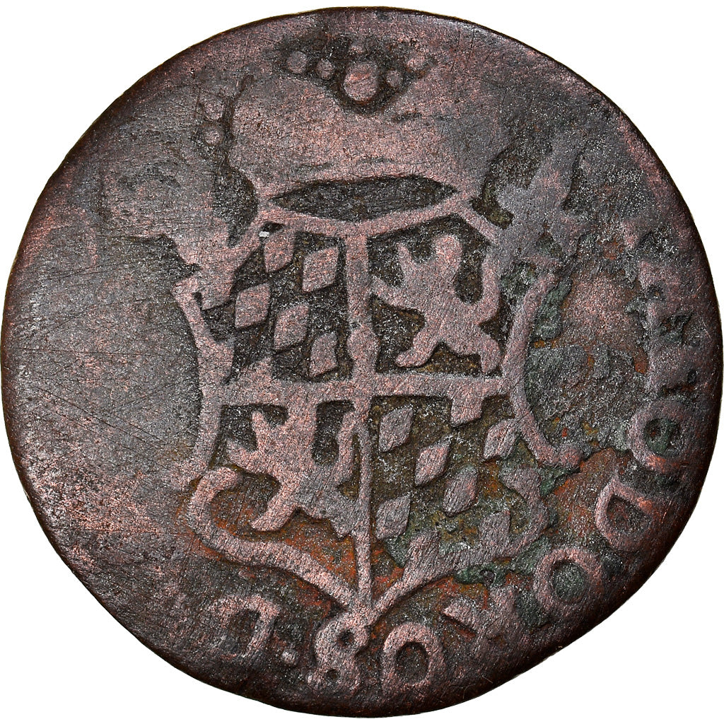 Monnaie, LIEGE, John Theodore, Liard, 1745, Liege, TB, Cuivre, KM:150