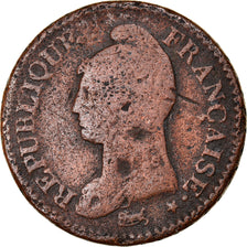 Moneta, Francia, Dupré, Decime, AN 7, Paris, B+, Bronzo, KM:644.1, Gadoury:187