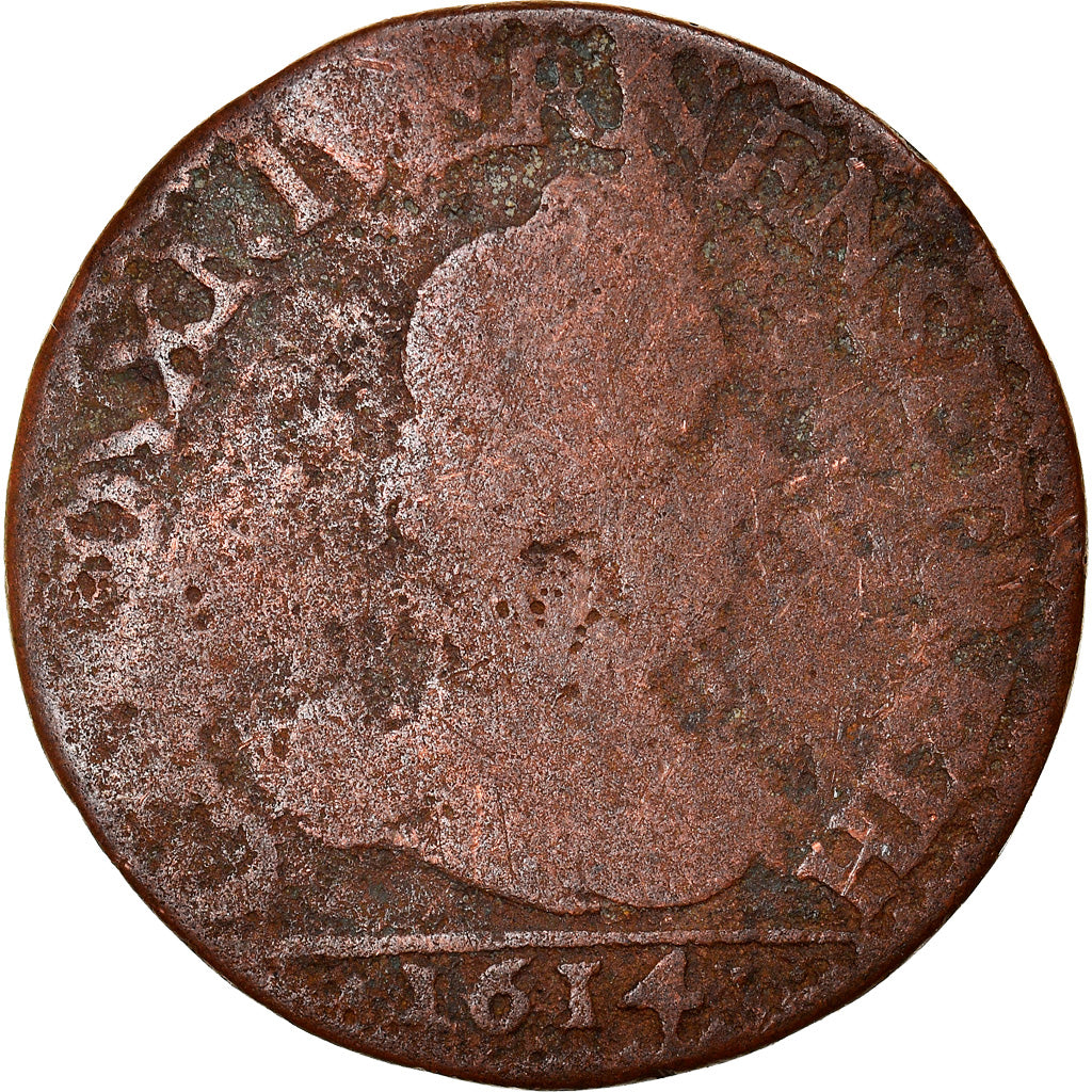 Münze, FRENCH STATES, NEVERS & RETHEL, Charles of Gonzaga, 2 Liard, 1614