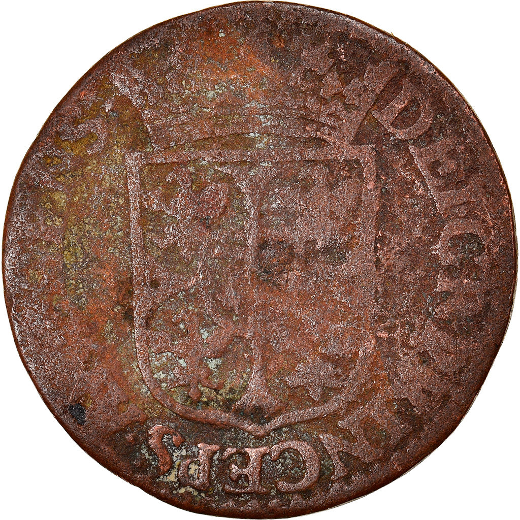 Münze, FRENCH STATES, NEVERS & RETHEL, Charles of Gonzaga, 2 Liard, 1614