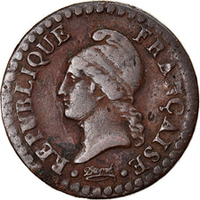 Moneta, Francia, Dupré, Centime, AN 7, Paris, MB, Bronzo, KM:646, Gadoury:76