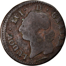 Moneda, Francia, Louis XVI, Sol de Béarn, Sol, 1785, Pau, BC+, Cobre, KM:579