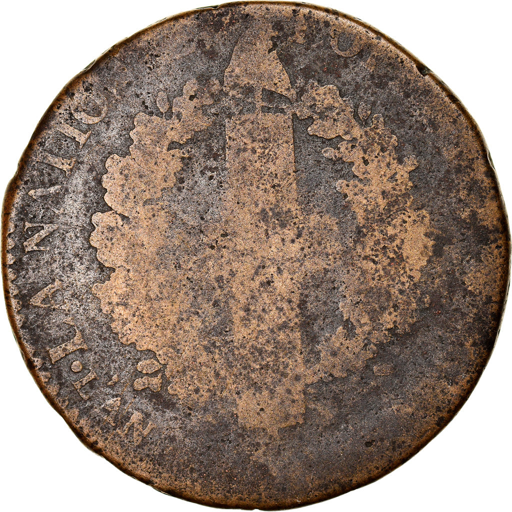 Monnaie, France, 2 sols françois, 2 Sols, 1792, Paris, B+, Bronze, Gadoury:25