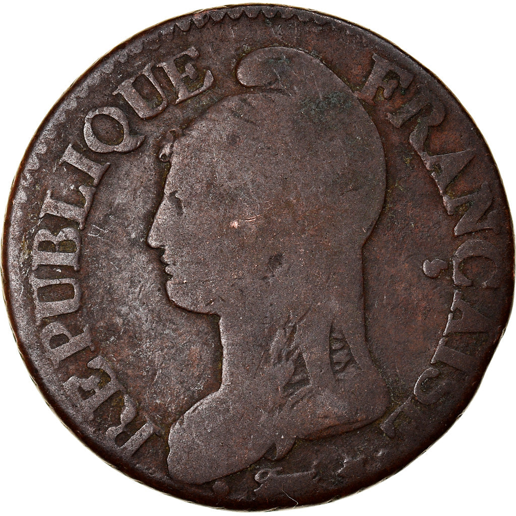 Münze, Frankreich, Dupré, 5 Centimes, AN 5, Paris, S, Bronze, KM:640.1