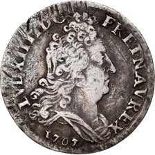 Münze, Frankreich, Louis XIV, 10 Sols aux insignes, 10 Sols-1/8 Ecu, 1707