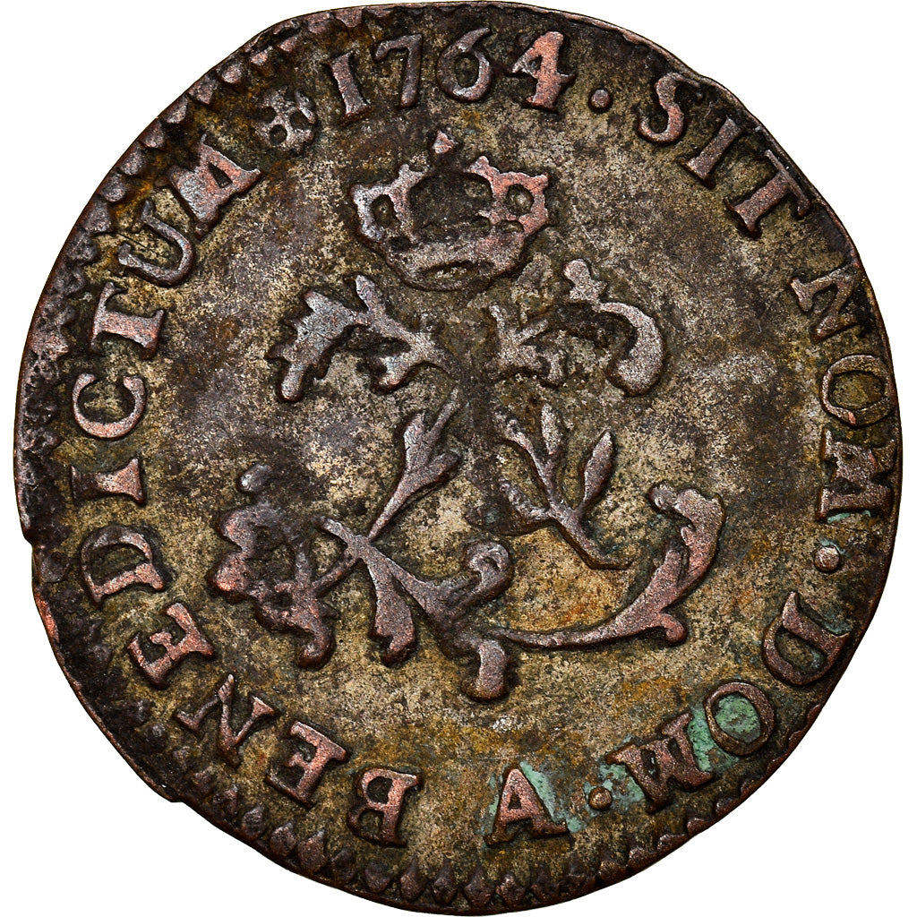 Monnaie, France, Louis XV, Double sol (2 sous) en billon, 2 Sols, 1764, Paris