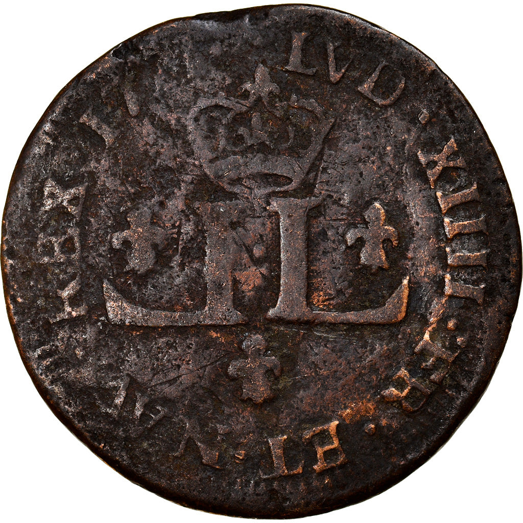 Moneda, Francia, Louis XIV, XXX Deniers aux 2 L couronnés, 30 Deniers, 1711