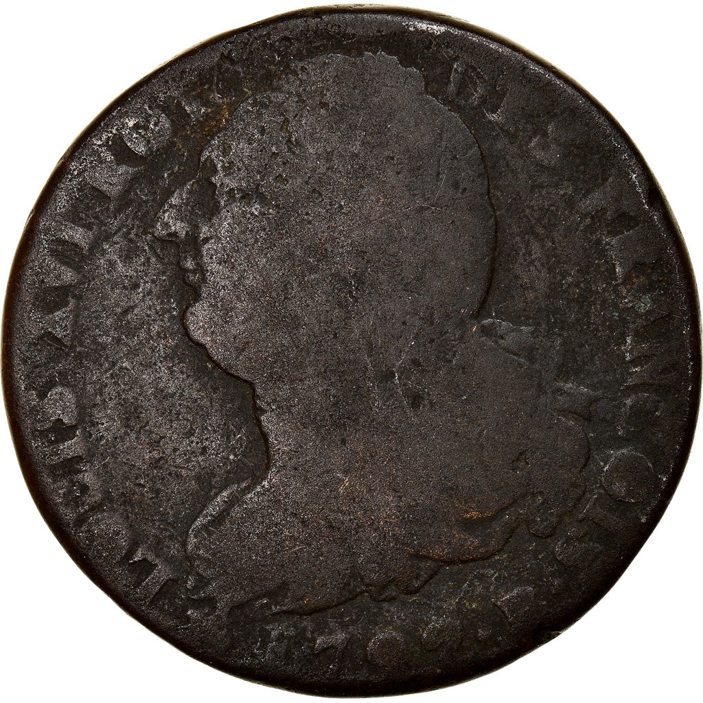 Monnaie, France, 2 sols françois, 2 Sols, 1792, Rouen, B+, Bronze, Gadoury:25