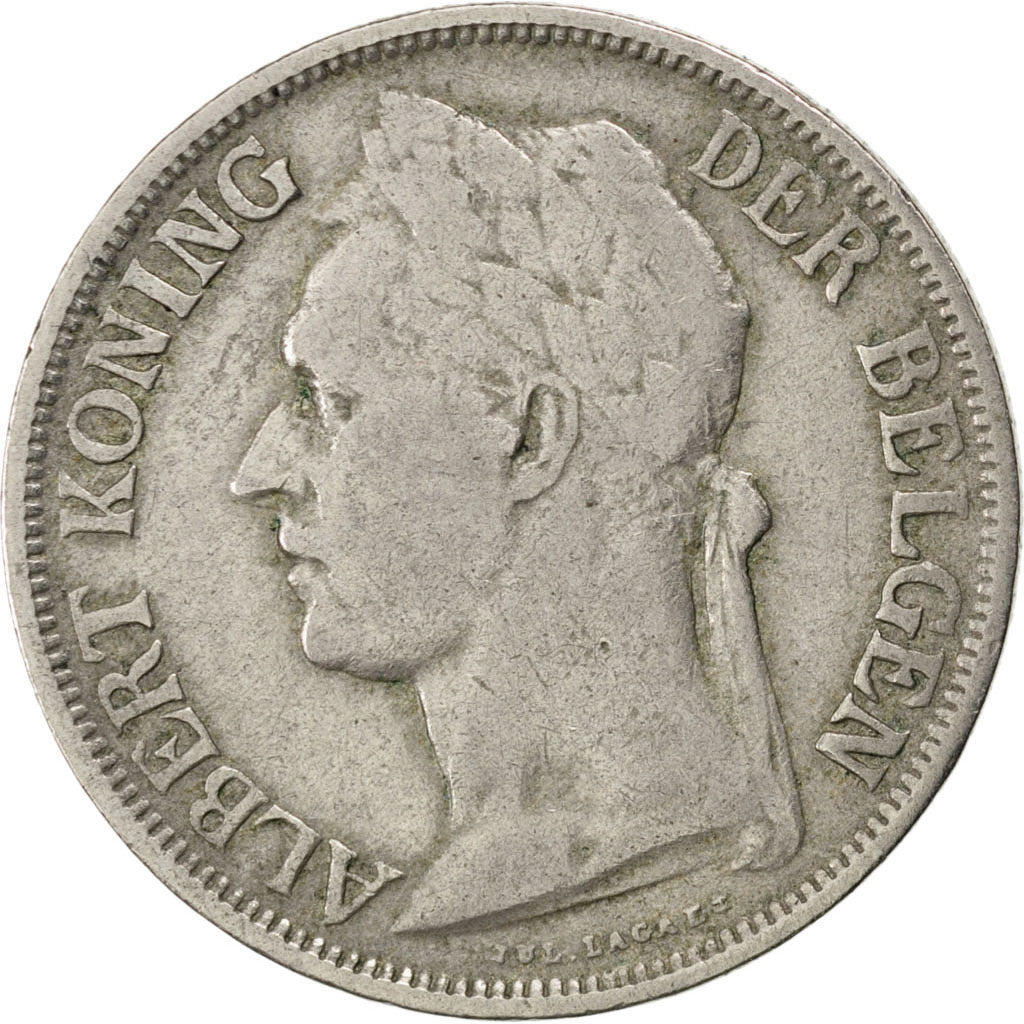BELGIAN CONGO, Franc, 1928, KM #21, VF(20-25), Copper-Nickel, 28.9, 10.11