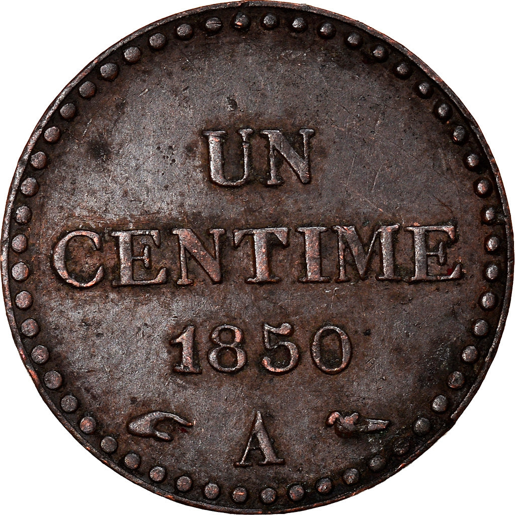 Moeda, França, Dupré, Centime, 1850, Paris, EF(40-45), Bronze, KM:754