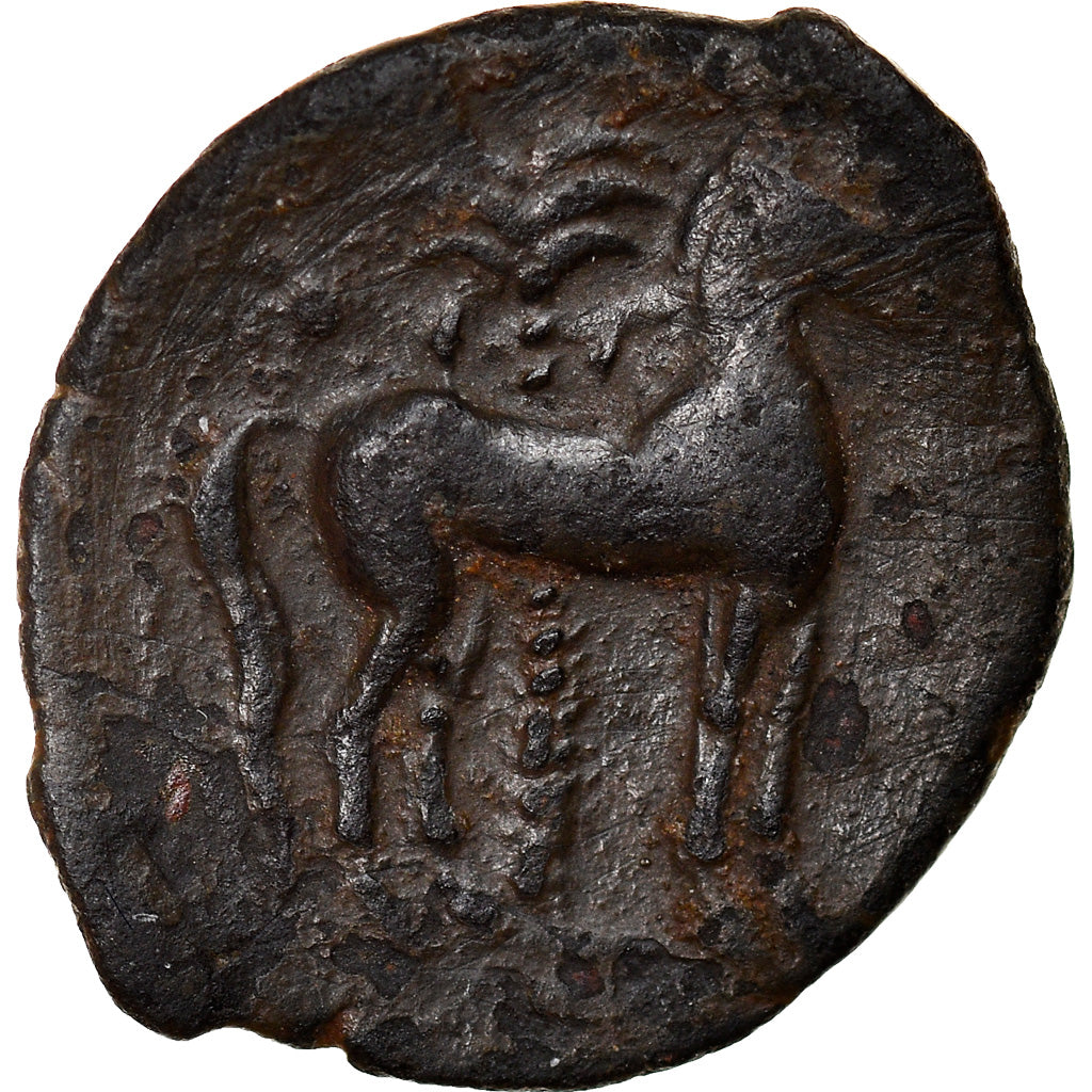 Coin, Carthage, Zeugitane, Tanit, Bronze Æ, 4th century BC, Carthage