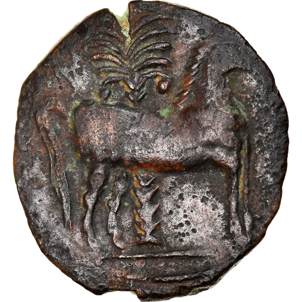 Münze, Carthage, Zeugitane, Tanit, Bronze Æ, 4th century BC, Carthage, S+