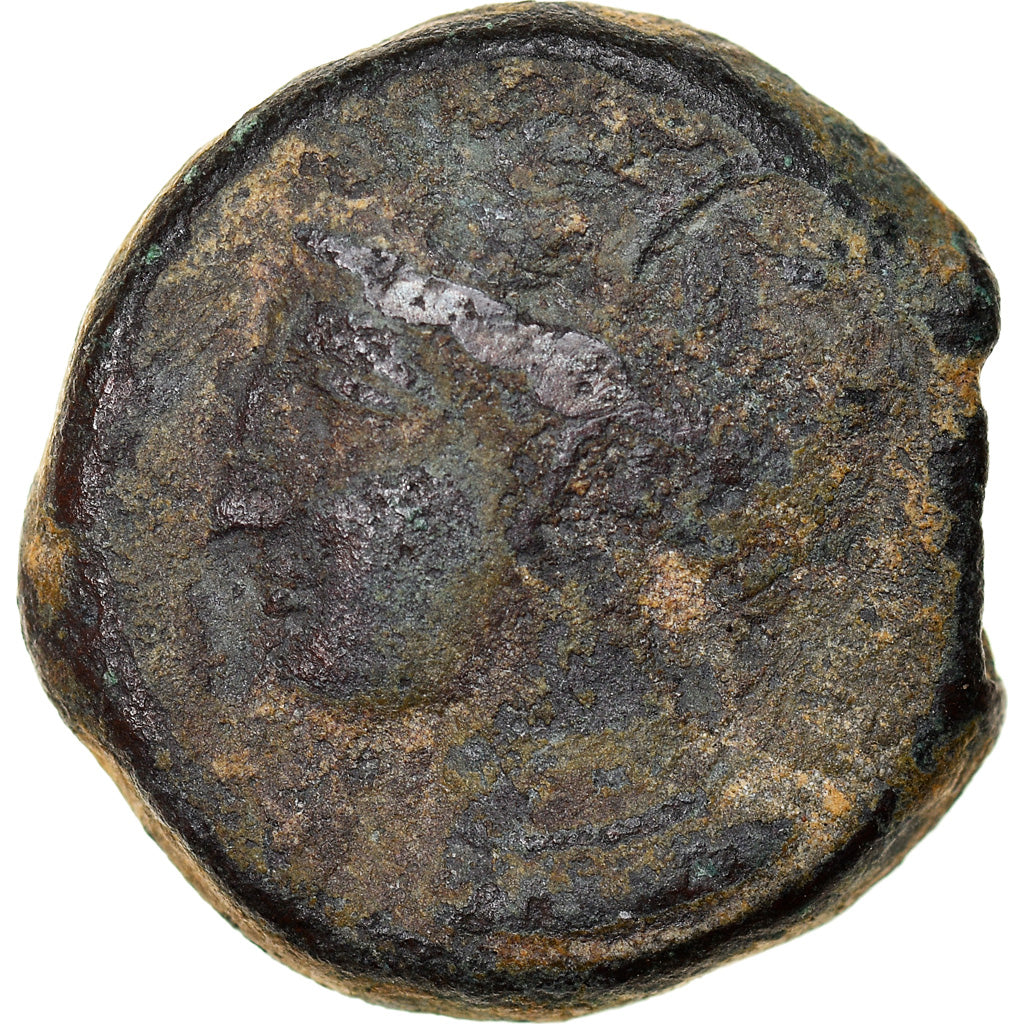Moneta, Kartagina, Tanit, Bronze Unit, VF(20-25), Bronze