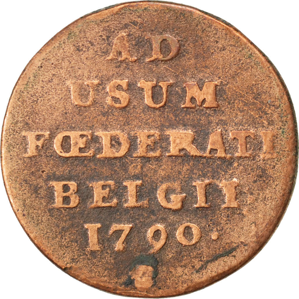 AUSTRIAN NETHERLANDS, Liard, Oord, 1790, Brussels, KM #44, F(12-15), Copper,...