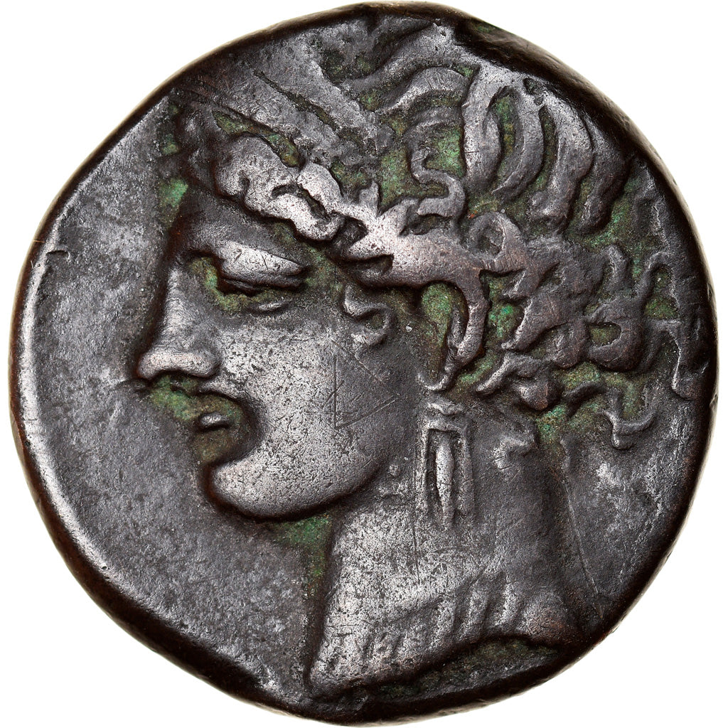 Moneda, Tanit, 1 1/2 Shekel, Carthage, MBC, Bronce