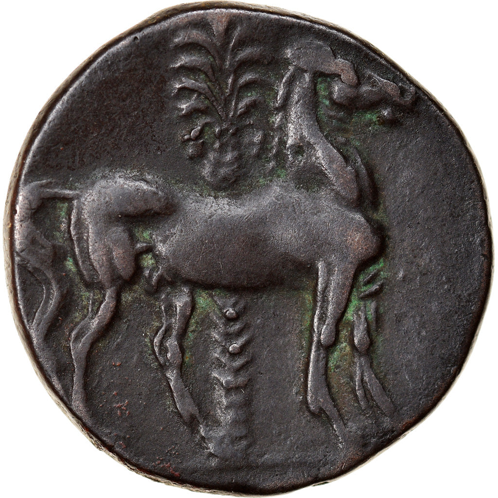 Moneda, Tanit, 1 1/2 Shekel, Carthage, MBC, Bronce