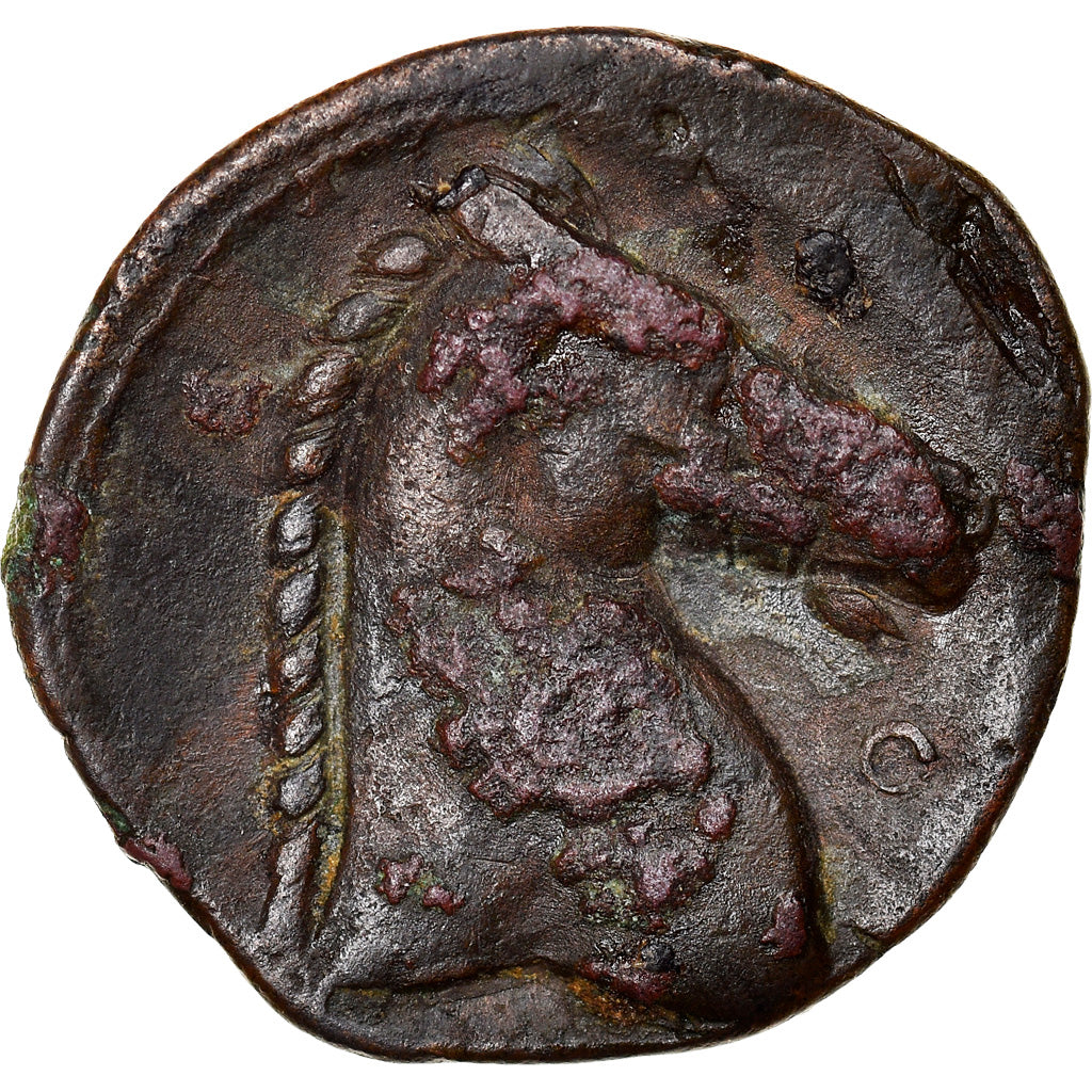 Monnaie, Carthage, Tanit, Bronze Unit, TTB, Bronze