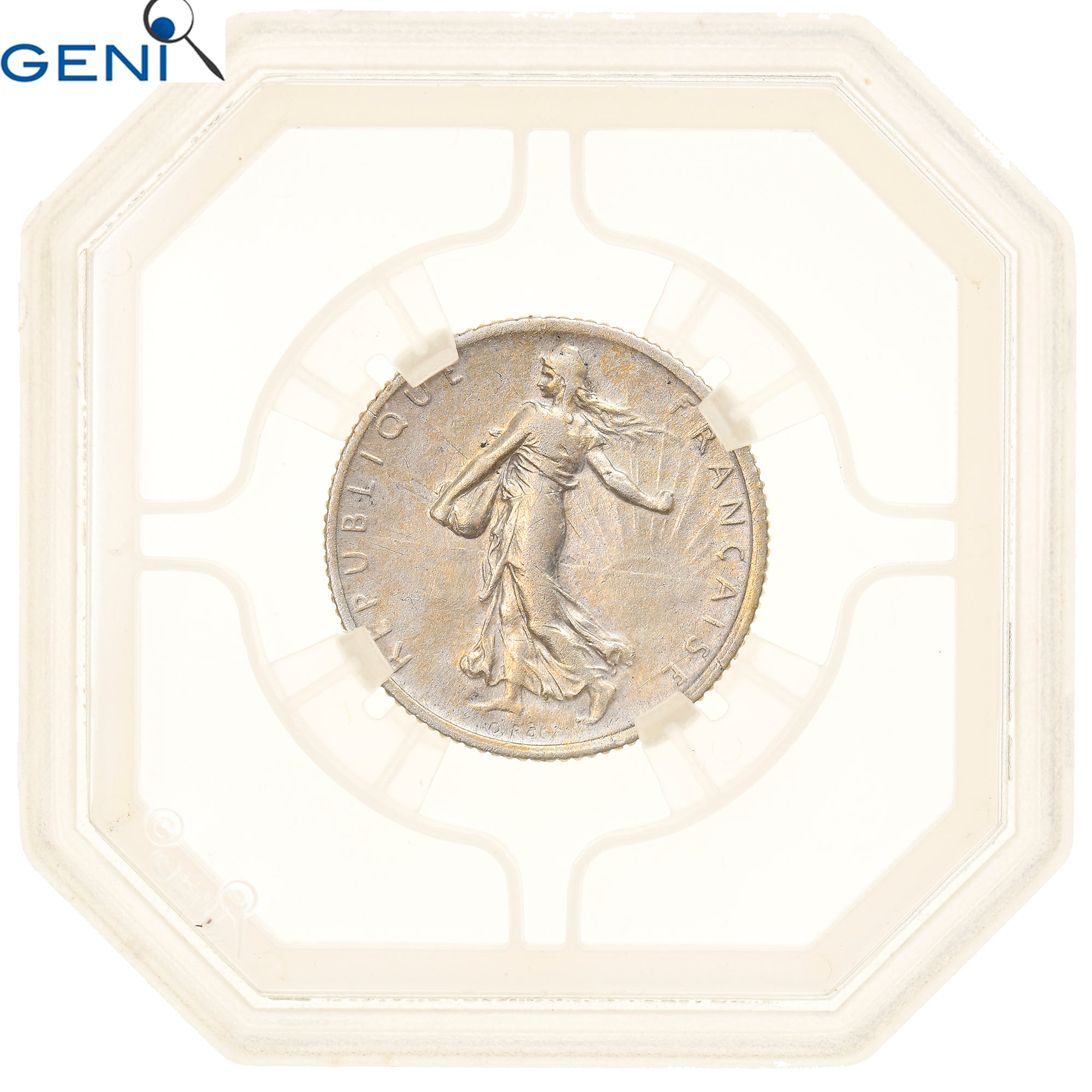Moneda, Francia, Semeuse, Franc, 1915, Paris, Frappe médaille, GENI, VF99, BC+