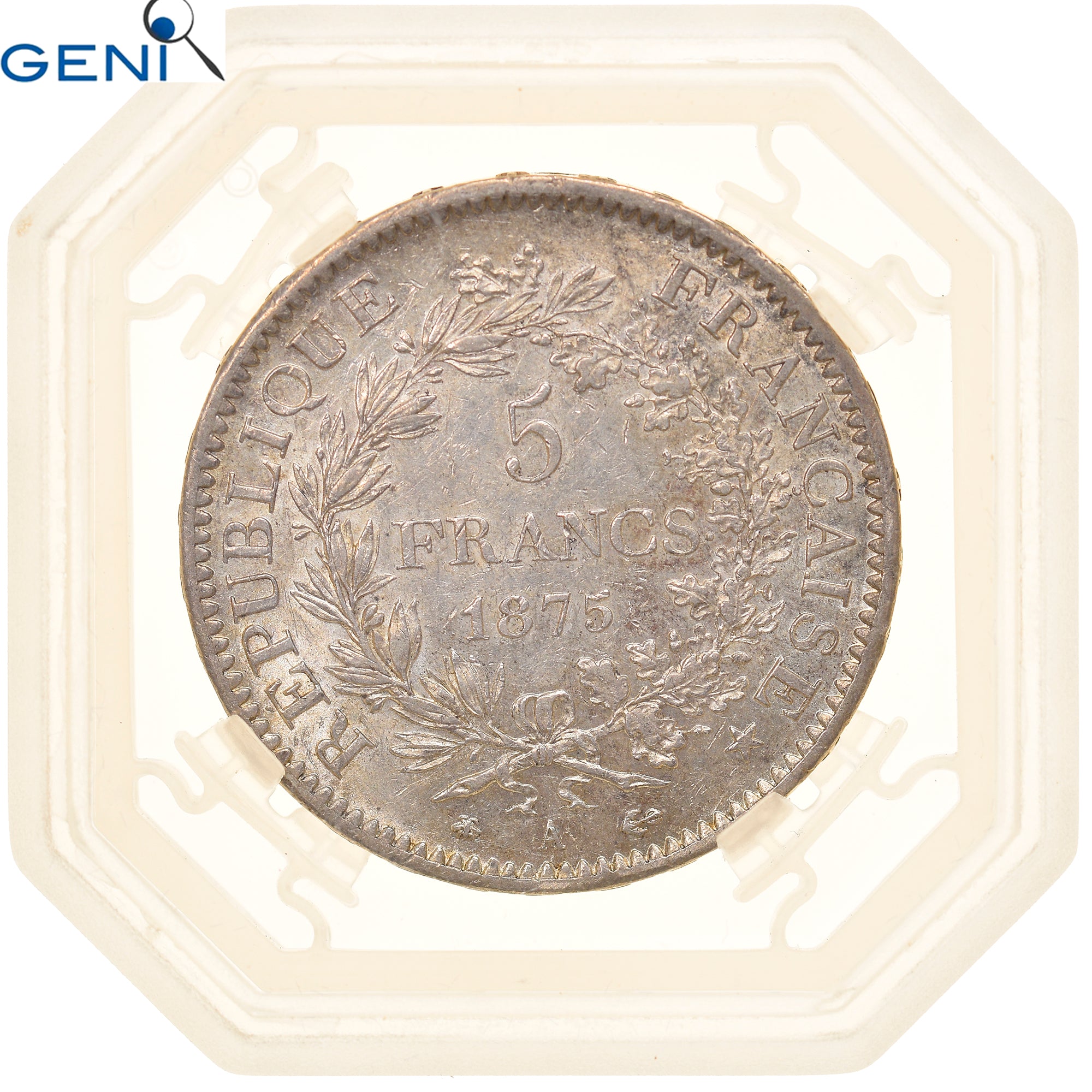 Monnaie, France, Hercule, 5 Francs, 1875, Paris, GENI, AU55, SUP, Argent
