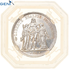 Monnaie, France, Hercule, 5 Francs, 1876, Paris, GENI, NC99, SUP+, Argent